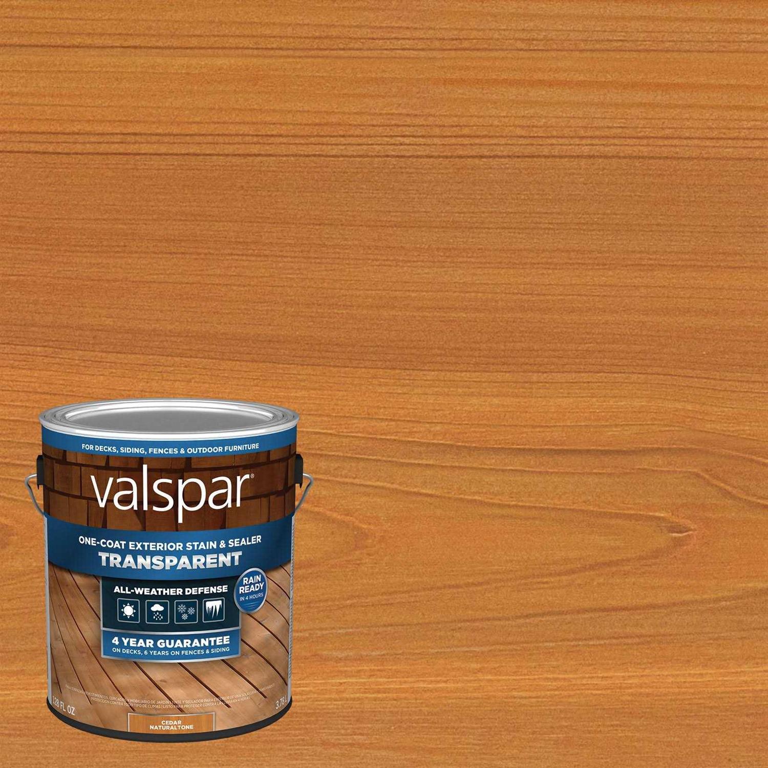 Valspar Pre-Tinted Naturaltone Exterior Wood Stain and Sealer - Cheap Fitting