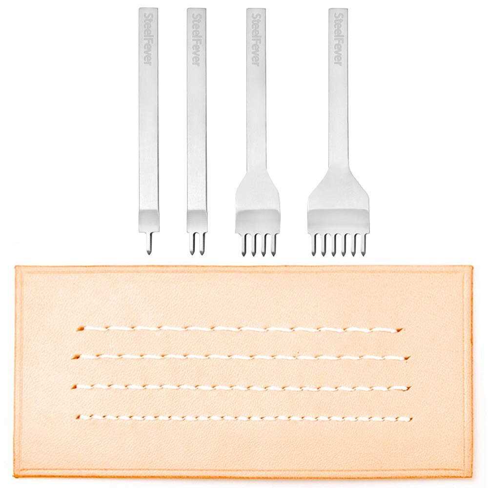 SteelFever Leather Craft Tool Hole Punches 1+2+4+6 Prong Lacing Stitching Punch - Cheap Fitting