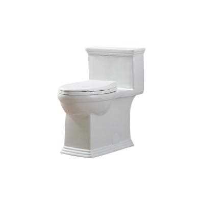 Glacier Bay Erica 12 in. Rough-In 1-piece 1.28 GPF Single Flush Elongated Toilet in White and Seat Included - Cheap Fitting
