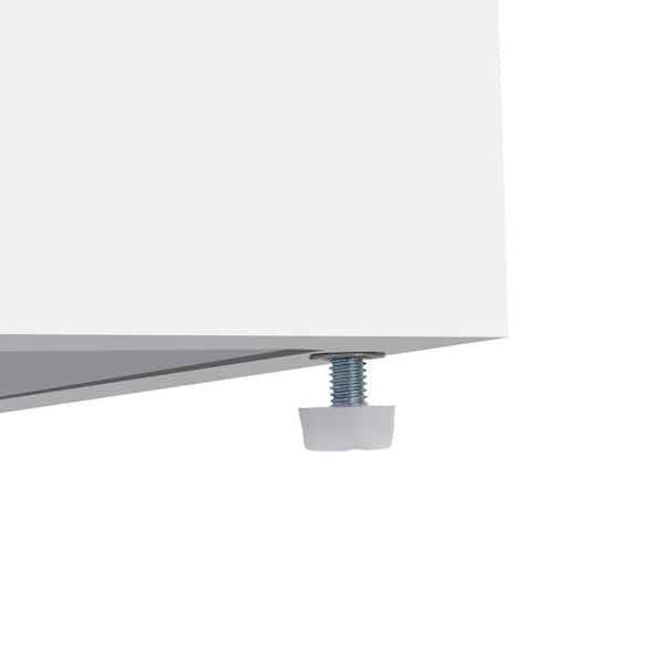 Glacier Bay All-in-One 24.2 in. x 21.3 in. x 33.8 in. Stainless Steel Laundry Sink and White 2 Door Cabinet - Cheap Fitting