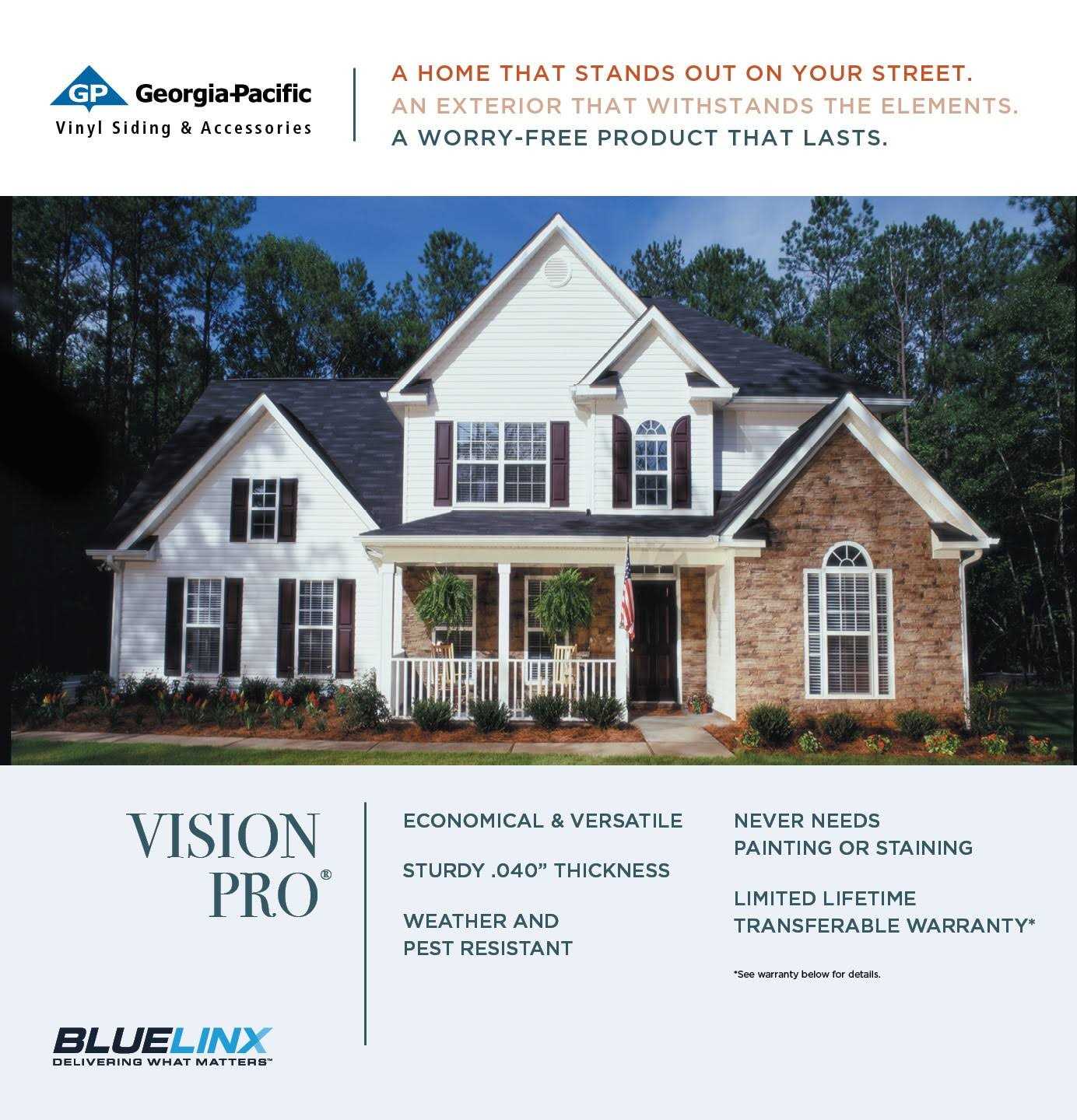 Georgia Pacific Vision Pro D4 .040 Vinyl Siding 531648 - Cheap Fitting