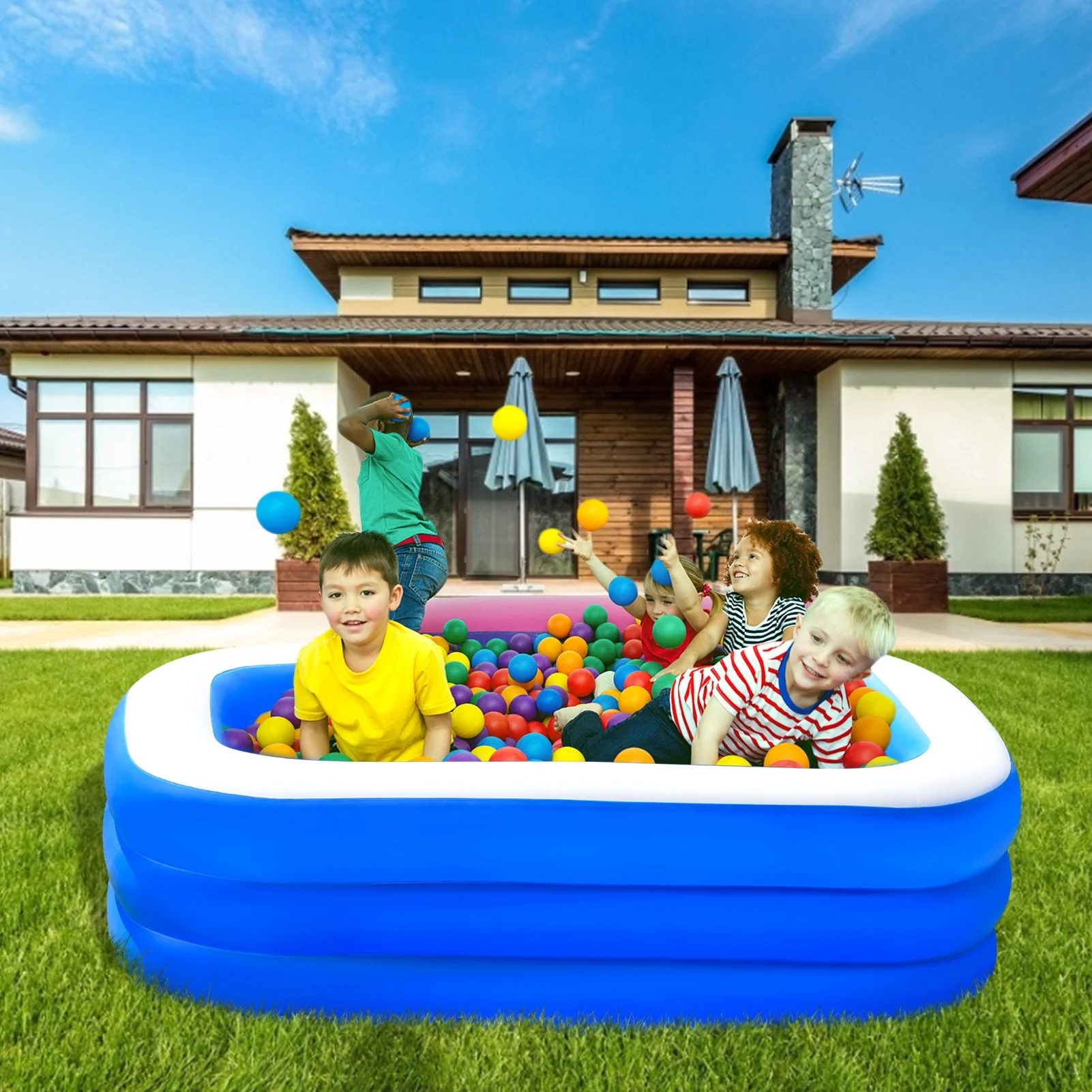 MoonSun Inflatable Pools Kiddie Pool, 71
