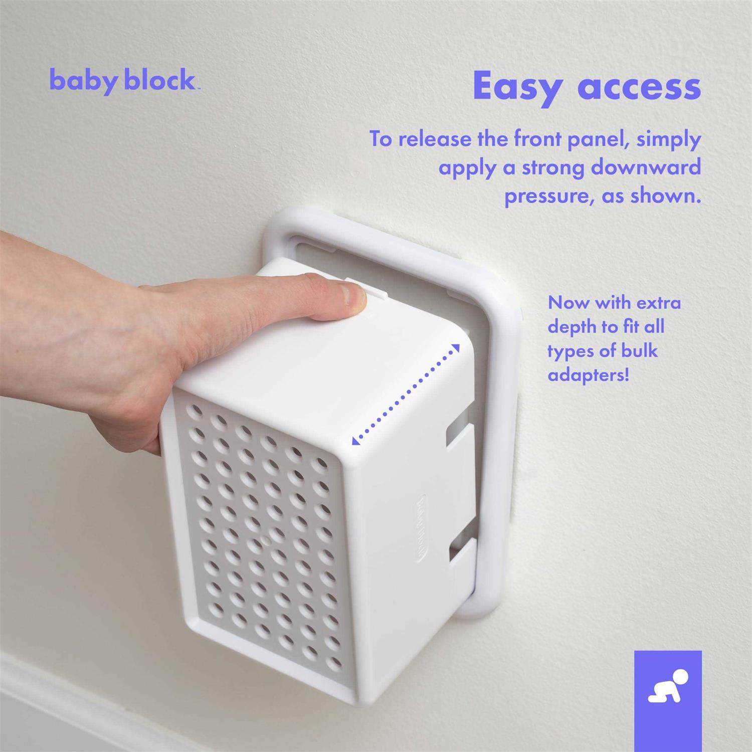 Baby BLOCK Jumbo Wall Outlet Cover Box Childproof Outlet Covers Baby proofing - Cheap Fitting