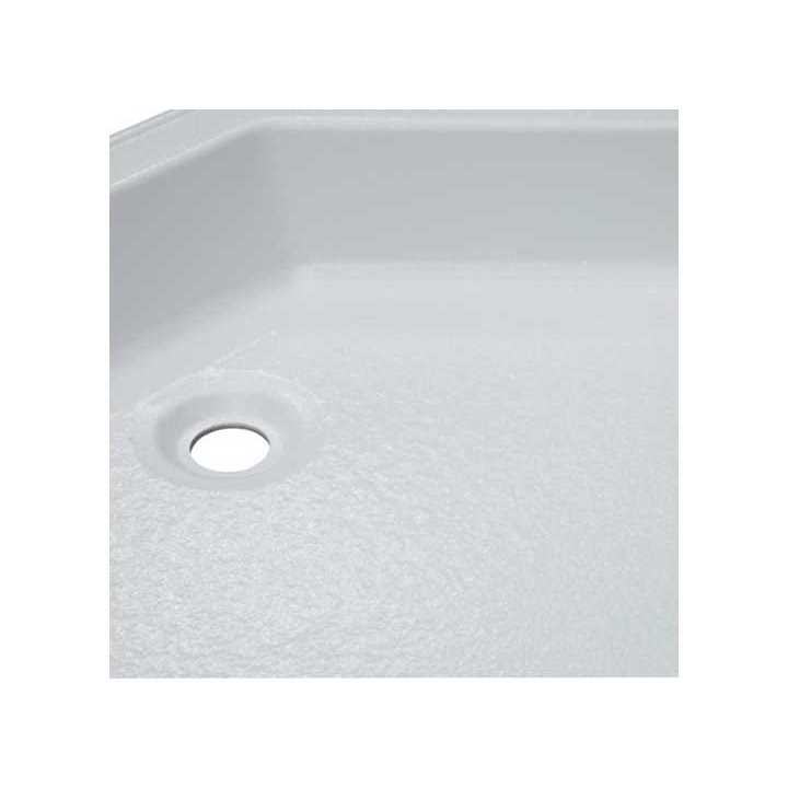 Lippert 325246 Corner Shower Pan with Center Drain - Cheap Fitting