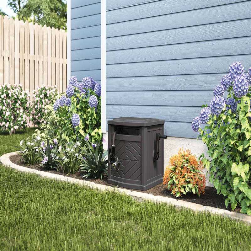 Suncast 150 ft. Gray Hideaway Hose Reel - Cheap Fitting