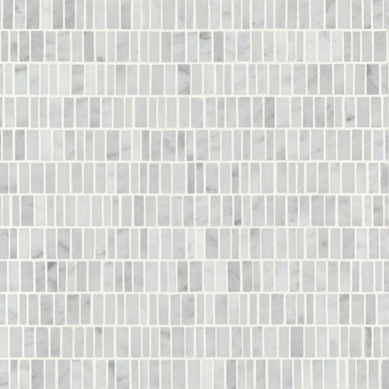 Monet Honed Marble Mosaic 7 Tile White By Bedrosian Tile & Stone - Cheap Fitting