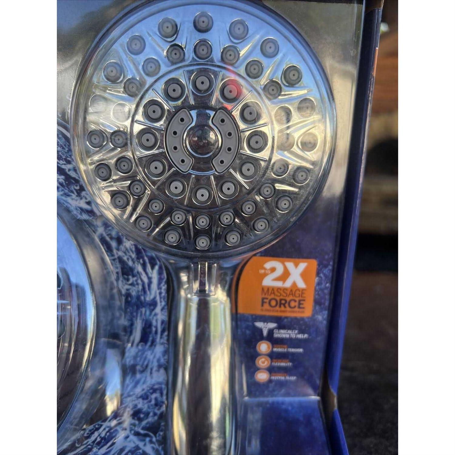 Waterpik 8-Spray Patterns with 1.8 GPM 6.25 in. Wall Mount Dual Shower Head and Handheld Shower Head XPA-133E/763ME - Cheap Fitting