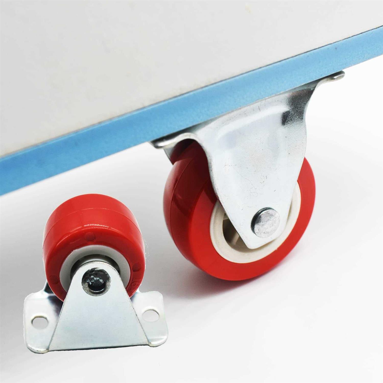Floyutin Rigid No-swivel Plate Hard Rubber Caster Wheels for Fu - Cheap Fitting