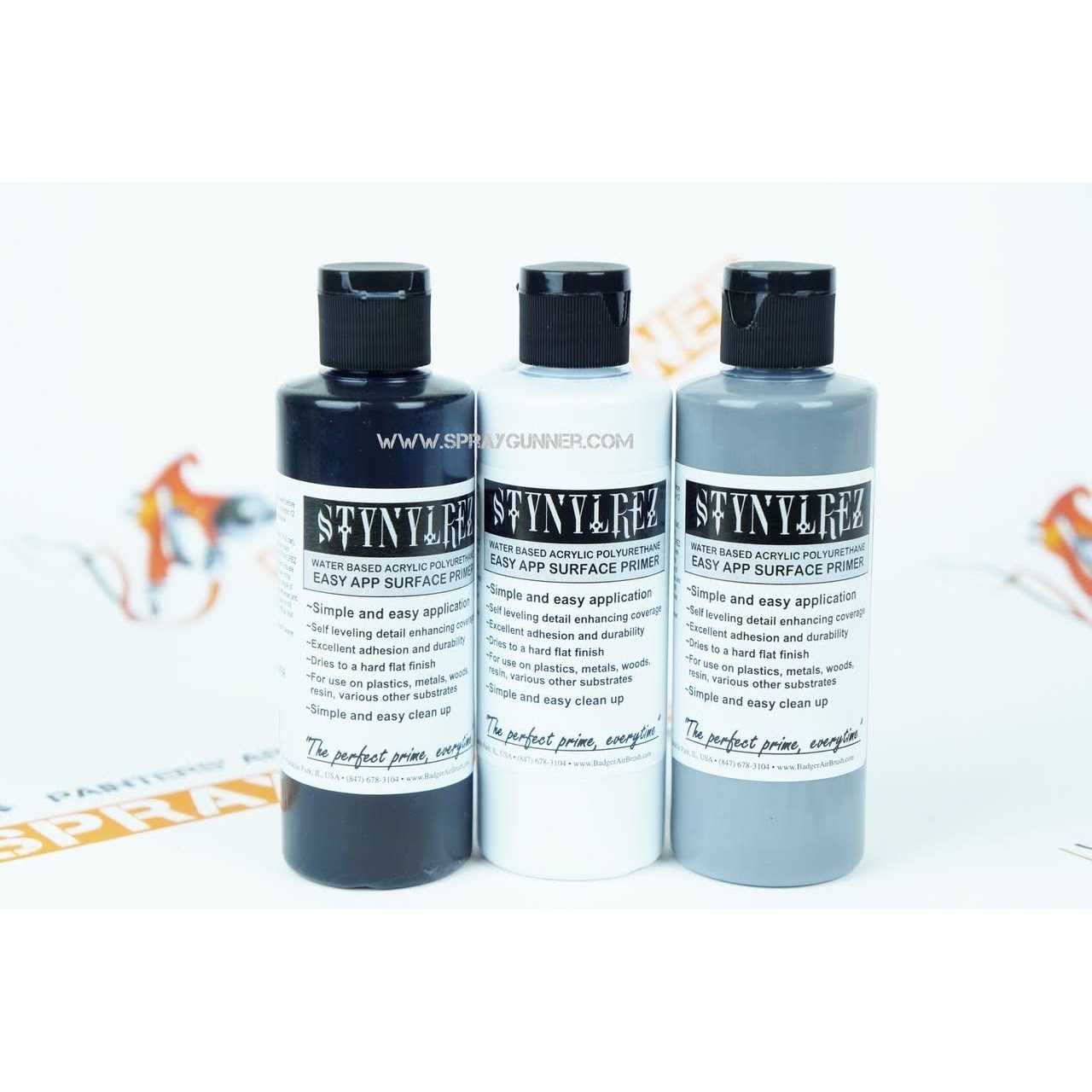 Badger Air-Brush Co. Stynylrez Primer 3-Tone Color Pack - Cheap Fitting