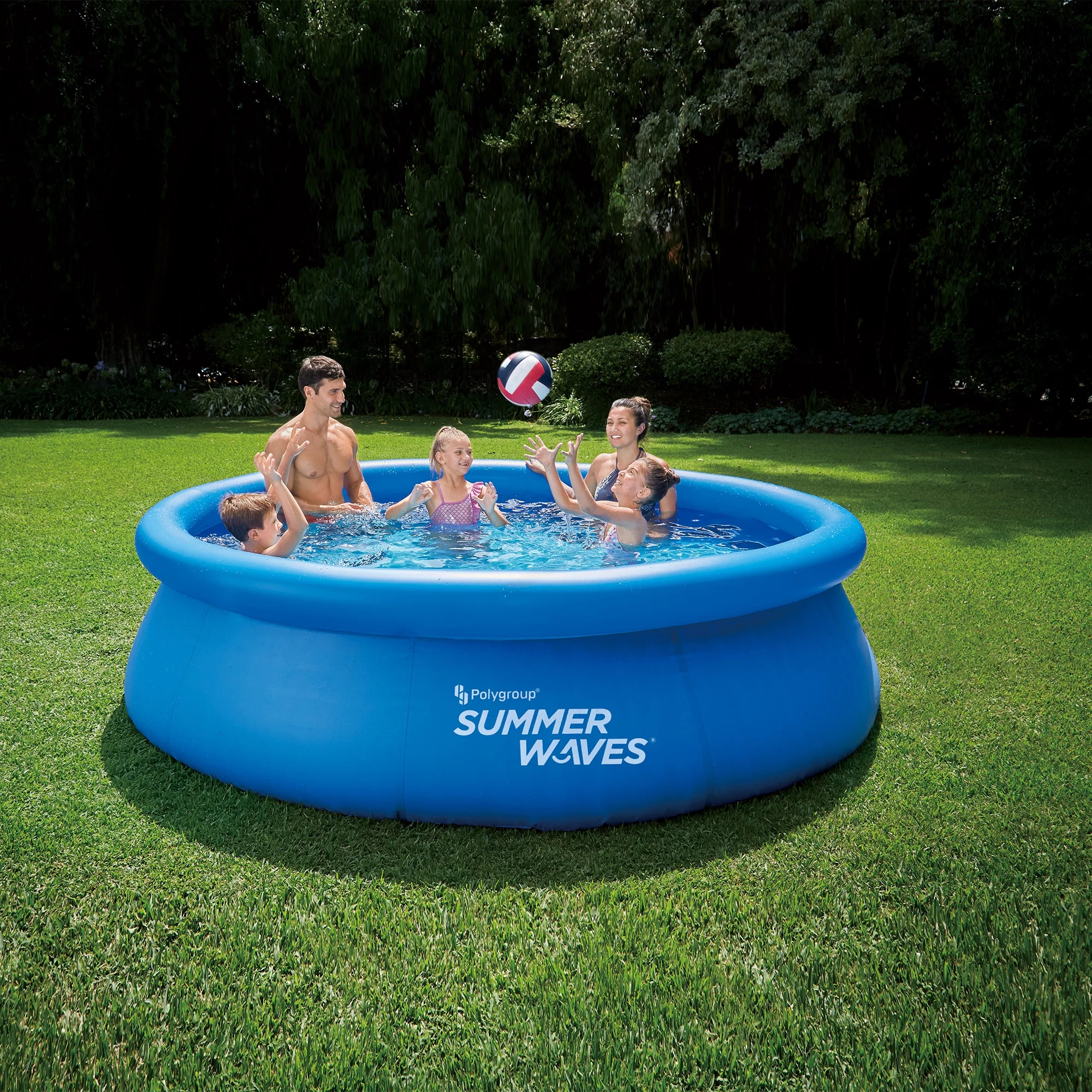 10 ft Round Quick Set Above Ground Pool, Blue, Ages 6 and Up, Unisex - Cheap Fitting
