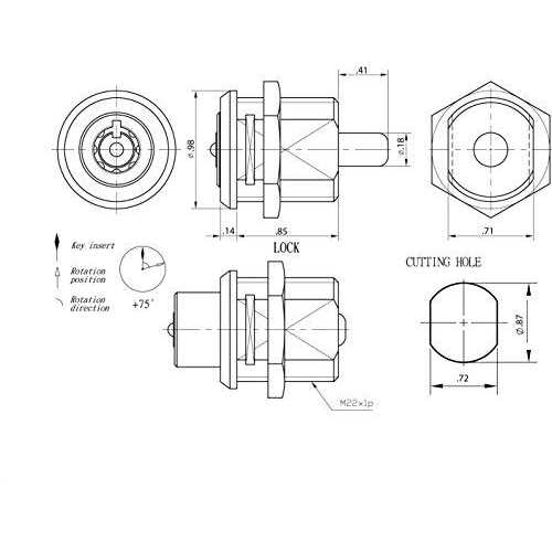 FJM Security 2610B-KA Tubular Push Lock - Cheap Fitting