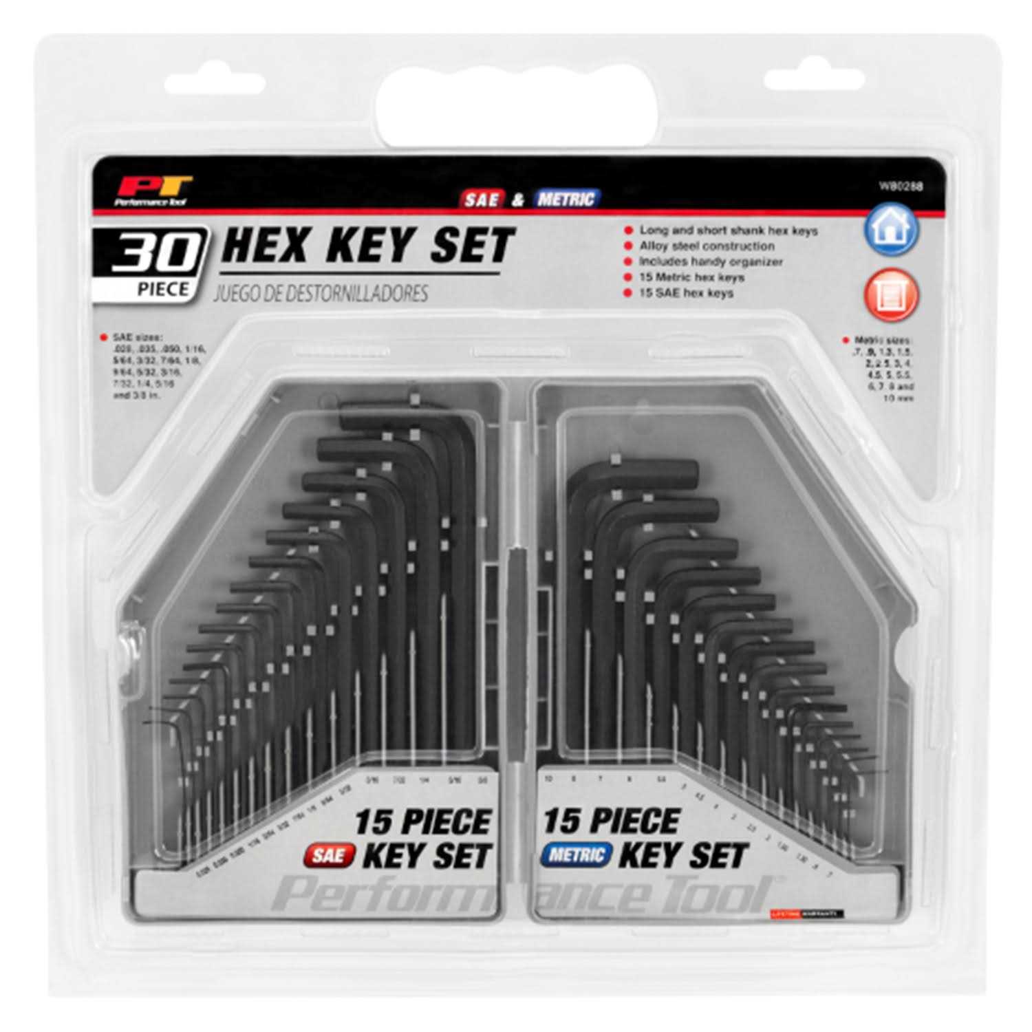 Performance Tool W80288 Hex Key Set - Cheap Fitting