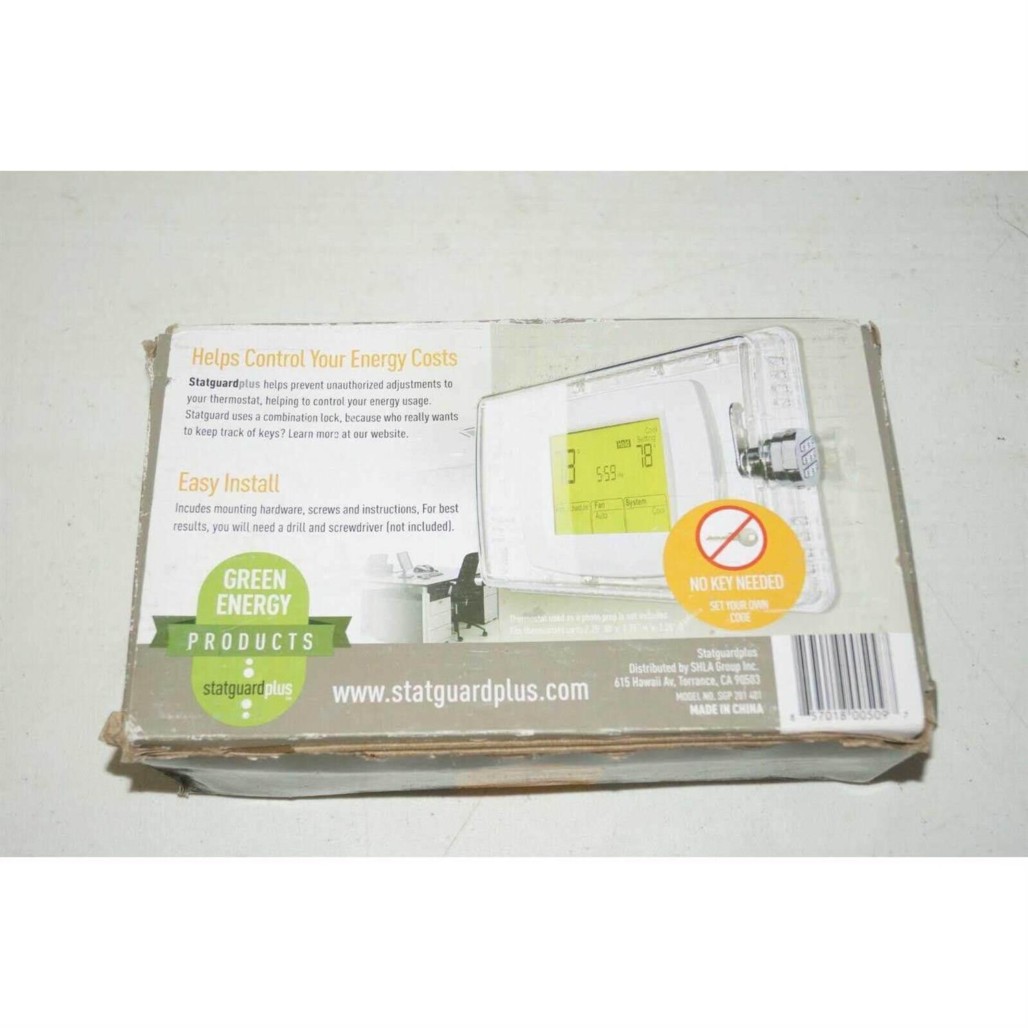 StatGuardPlus Universal Thermostat Guard Clear with Changeable Code Combination Lock - Cheap Fitting