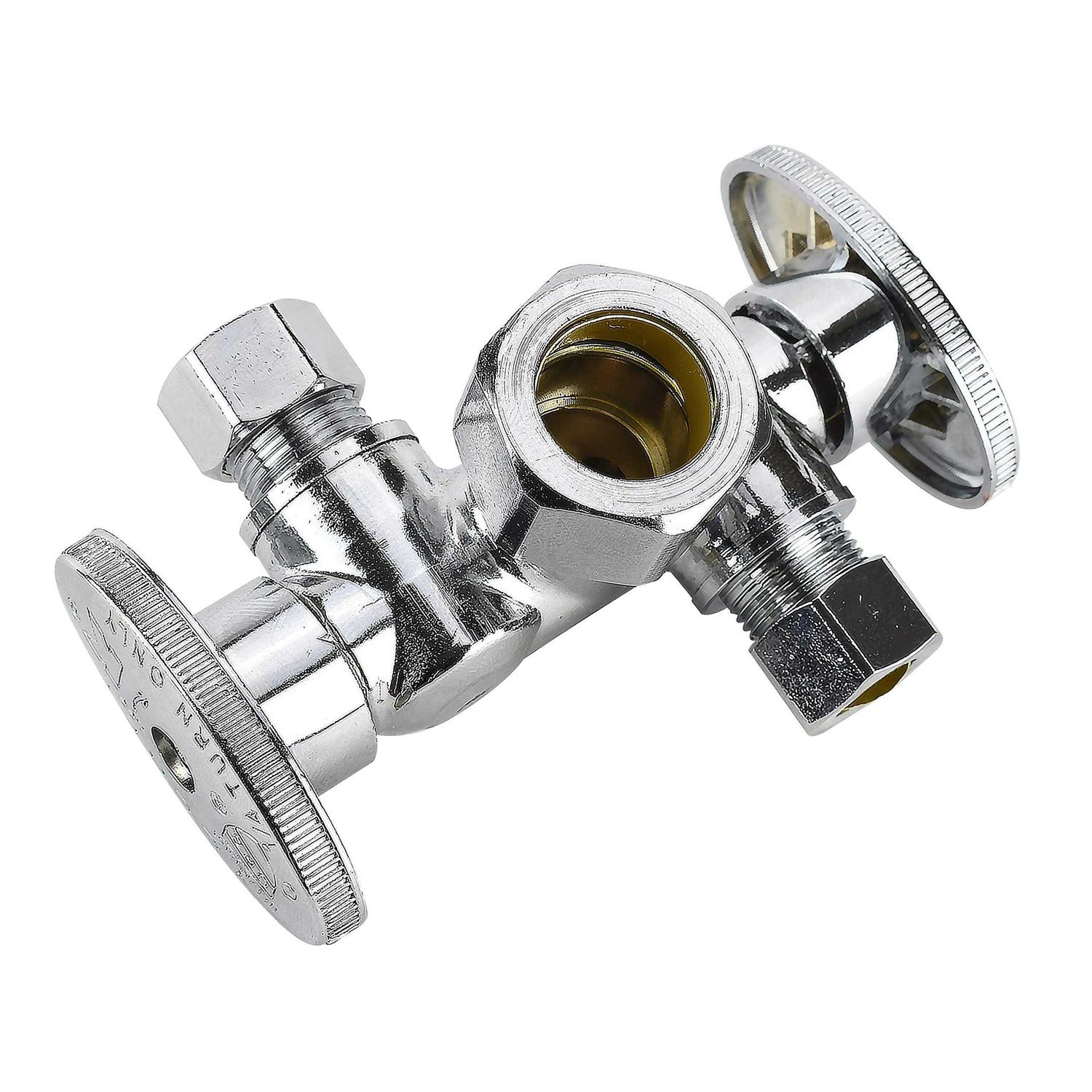 Keeney Dual Shut-Off Valve 3/8cx1/2c - Cheap Fitting