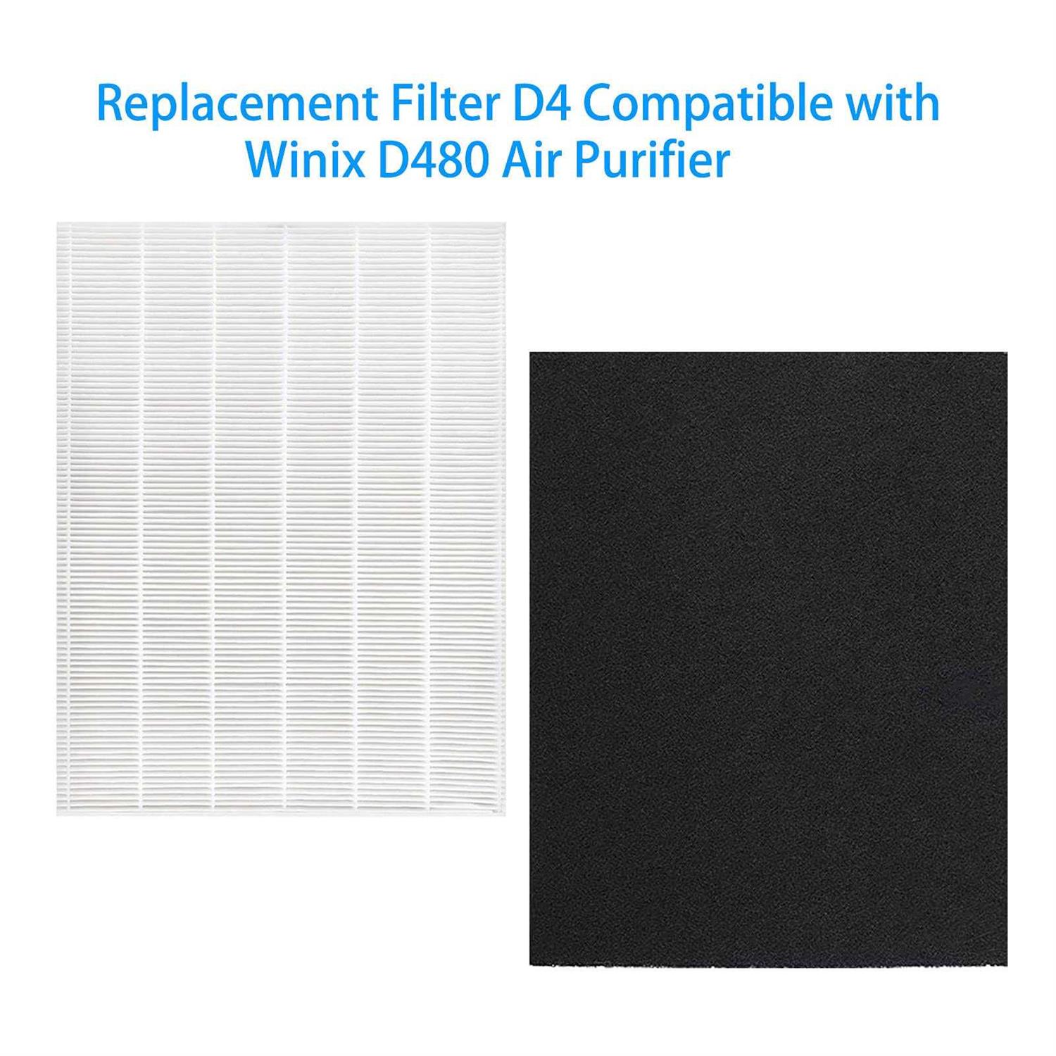 D480 Replacement Filter D4 Compatible With Winix D480 Air Purifier 4 Pack Activated Carbon Filters - Cheap Fitting