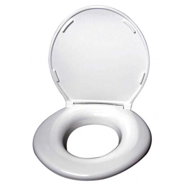 Big John Elongated Open Front Toilet Seat with Cover - Cheap Fitting