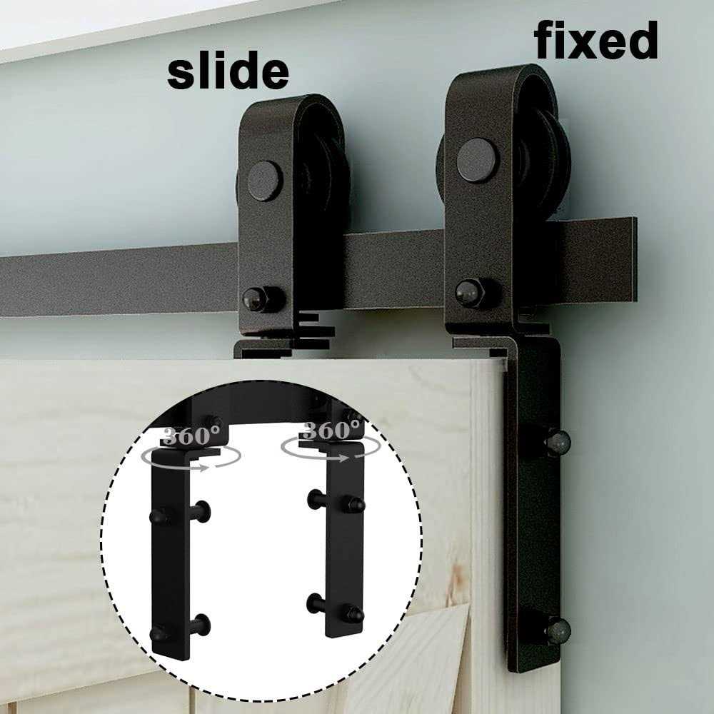 Ltiyitl Bi-folding Sliding Barn Door Hardware,Smoothly and Quietly-heavy Duty -simple and Easy to Install for 2 Doors Hardware Kit,Basicj - Cheap Fitting