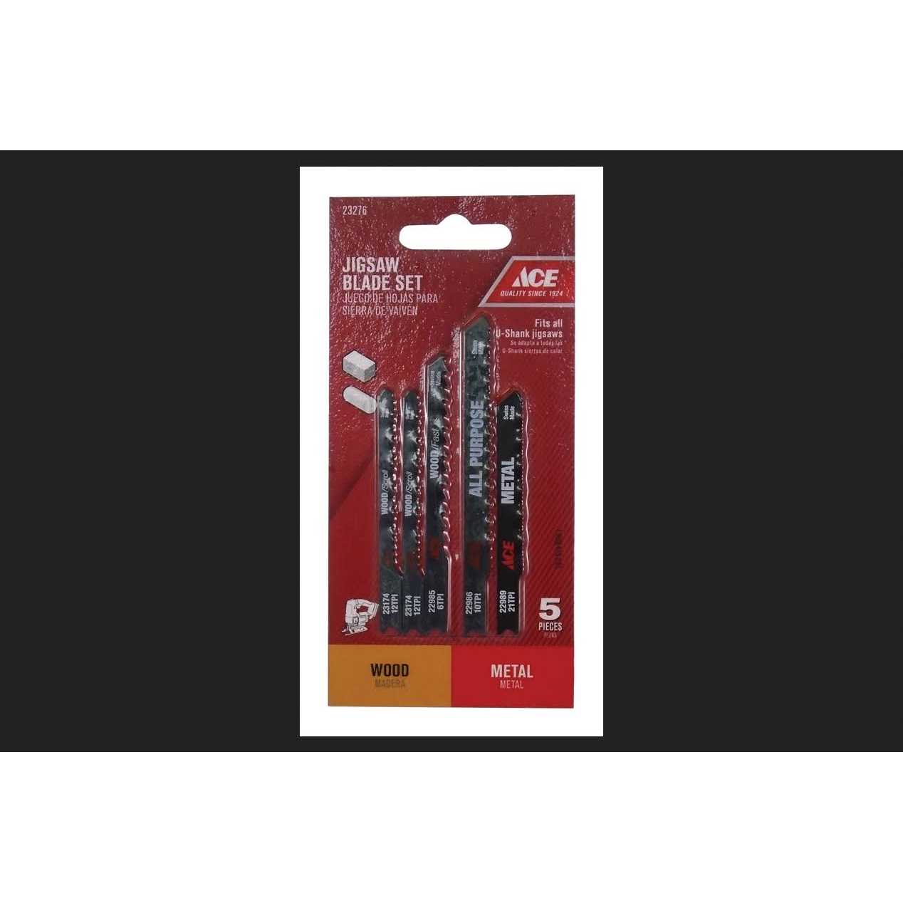 Ace High Carbon Steel Universal Jig Saw Blade Set 5 - Cheap Fitting