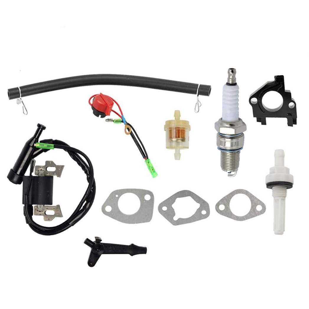 Liyyoo GX390 Carburetor+Ignition Coil Air Filter Kit Compatible with Gx340 Gx360 GX390 11hp 13hp Engine Generator Lawn Mower Motor Replaces# 16100-zf6 - Cheap Fitting