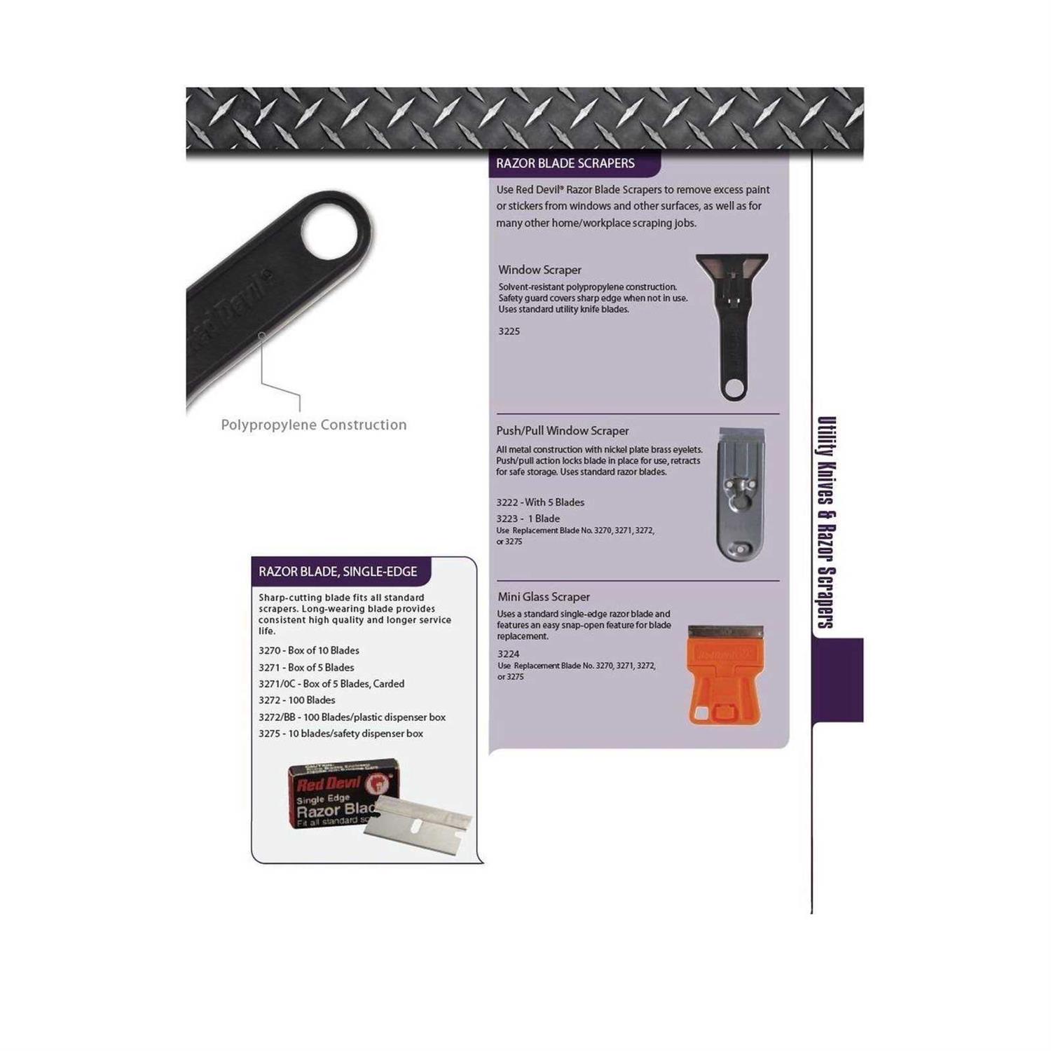 Red Devil 3275 Single Edge Razor Blades - Cheap Fitting