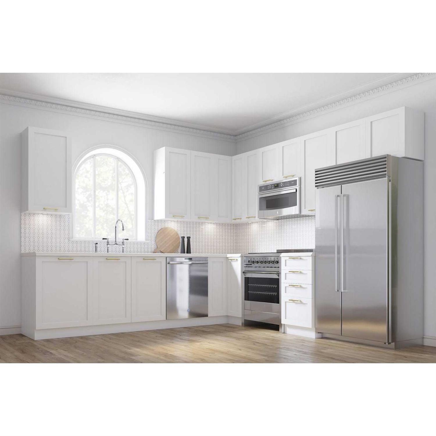 White Shaker Style Base Kitchen Cabinet End Panel Cambridge SA-BUEP30-SW - Cheap Fitting