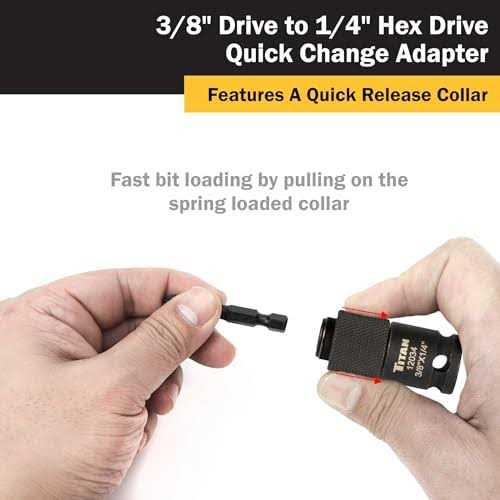 Titan 3/8 Drive to 1/4 Hex Drive Quick Change Adapter Titan 12034 - Cheap Fitting