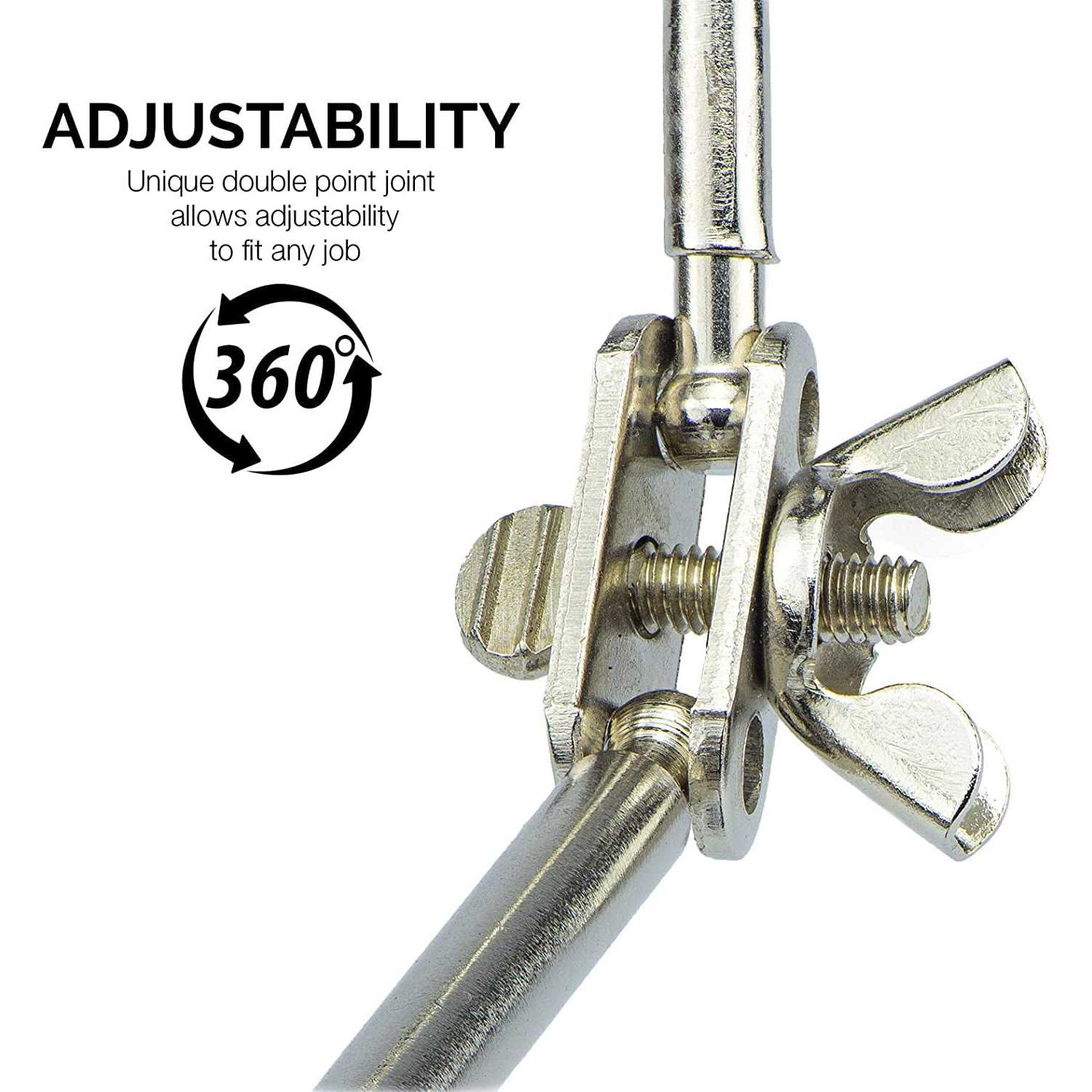 Neiko 01902 Adjustable Helping Hand with Magnifying Glass, Soldering Station Stand with Dual Alligator Clips and a Heavy Base - Cheap Fitting