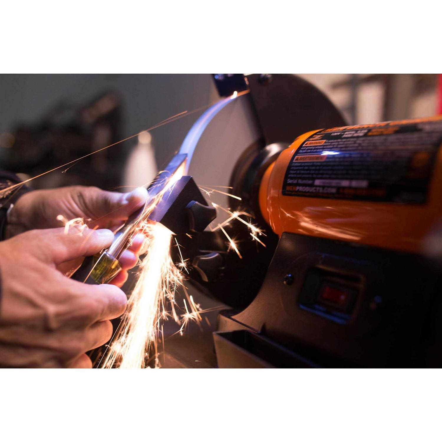 WEN BG4282 4.8-Amp 8-Inch Single Speed Bench Grinder with LED Work Lights - Cheap Fitting