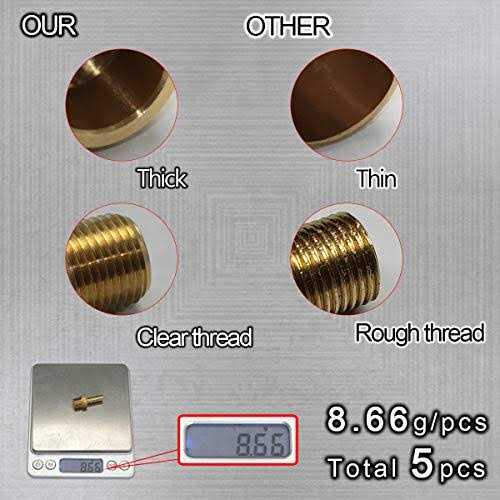 Boeray Hose Barb Fittings 1/4 Inch Barb to 1/8 Inch NPT Male Thread Air Hose Fitting Adapter Pack of 5 - Cheap Fitting