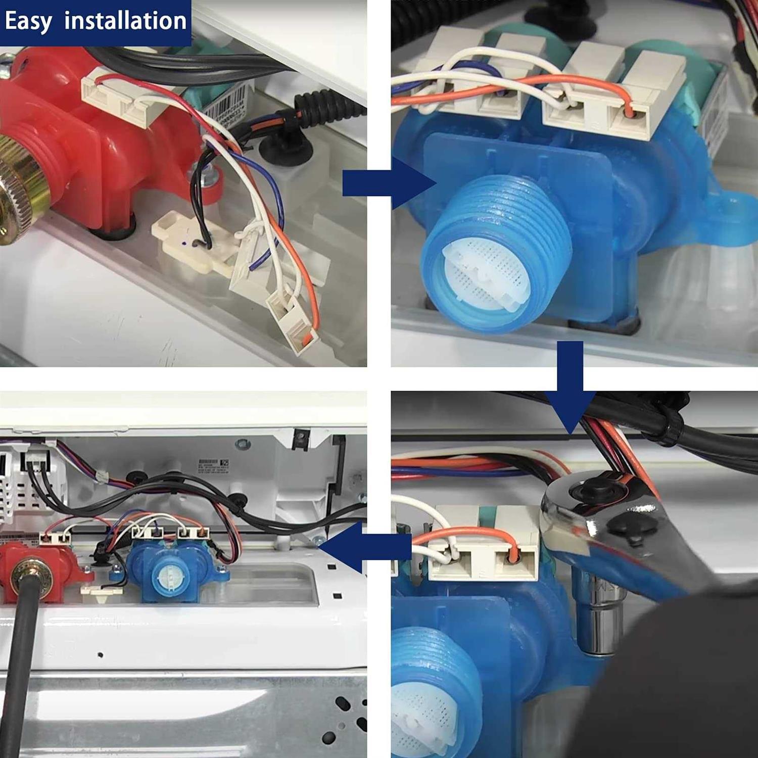 OEM W10240949 Cold Water Inlet Valve W10240948 Hot Water Inlet Walve by Blutoget - Cheap Fitting