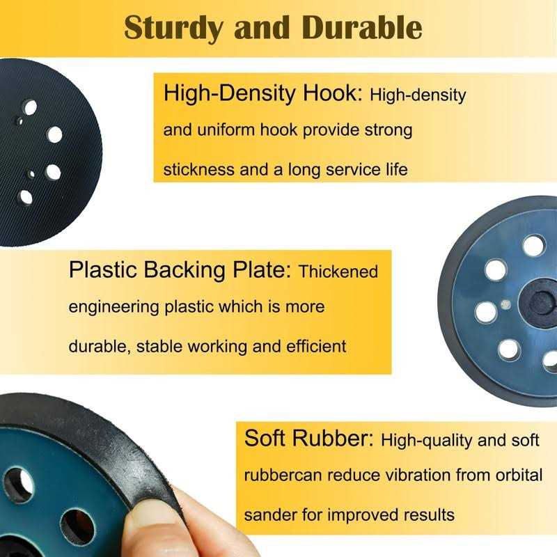Tockrop 2 Pack Replacement Sander Pads for Dewalt Sander, 5 8-Hole Hook and Loop Sanding Pads for Dewalt DW420 DW421 DW422 DW423 DW426 D26451 Random - Cheap Fitting