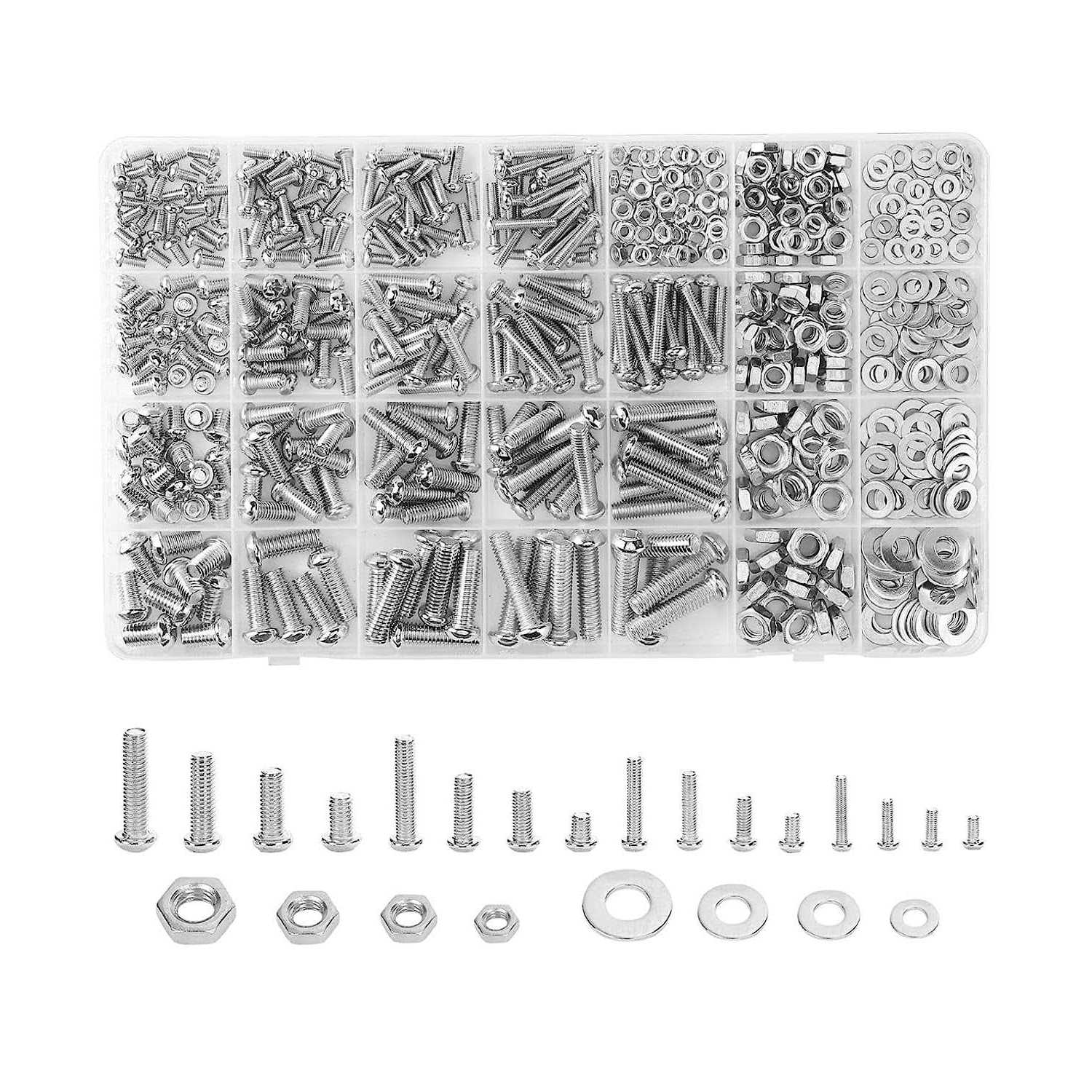 Mr. Pen Bolts, Nuts, and Washer Assortment Kit, 700 pcs, Screws Assortment, Bolts and Nuts Kit, Nuts and Bolts Assortment Kit - Cheap Fitting