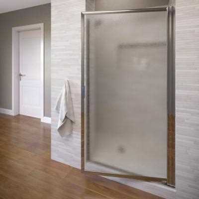 Basco SOPN00A2267OBSV Sopora 22.5 W x 67 H Pivot Framed Shower Door Glass Type: Obscure, Finish: Silver - Cheap Fitting