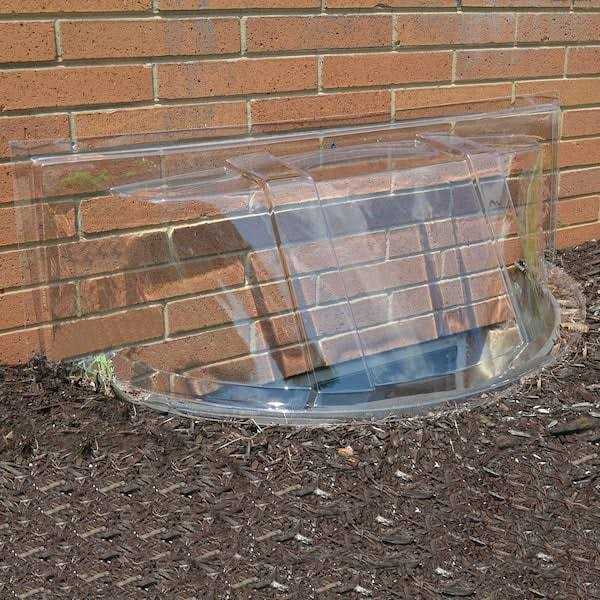 Shape Products 39 in. W x 17 in. D x 15 in. H Premium Round Bubble Window Well Cover 3917CWB - Cheap Fitting