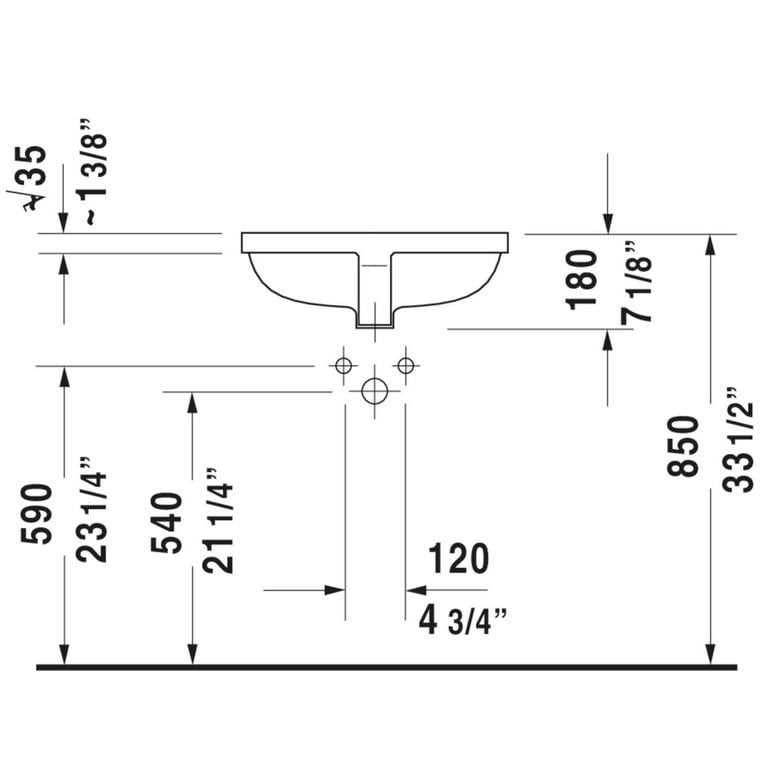 Duravit Starck 3 Undermount Sink 0305490017 - Cheap Fitting