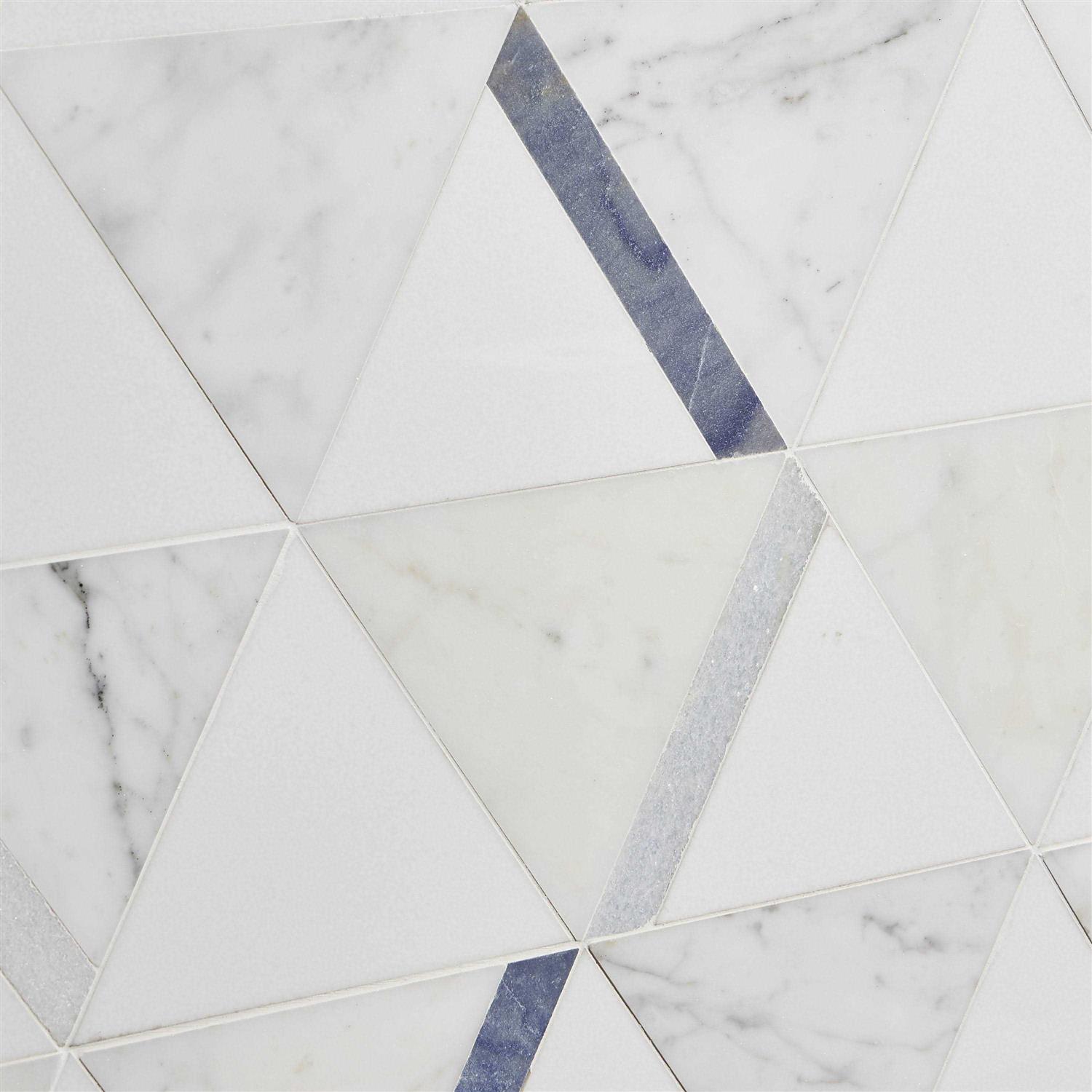 Ivy Hill Tile Zandara Calacatta Azul 13.6 in. x 23.6 in. Polished Marble Floor and Wall Mosaic Tile - Cheap Fitting
