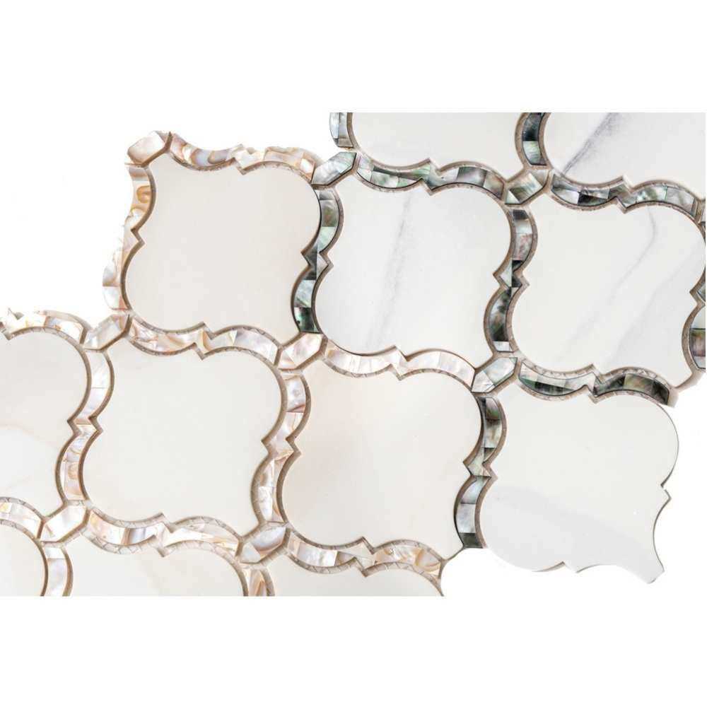 Tahitian Pearl 14 x 14.5 Glass Satin Mosaic Wall Tile The Tile Life - Cheap Fitting