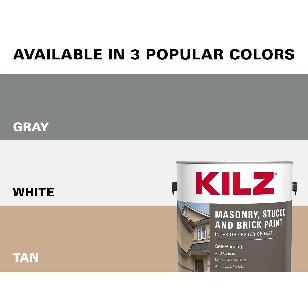KILZ Self-Priming Masonry, Stucco and Brick Paint - Cheap Fitting