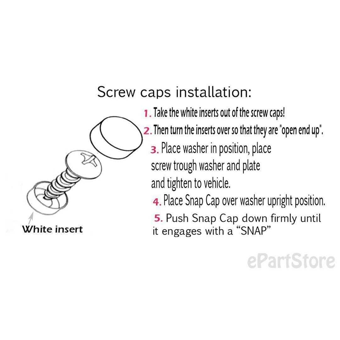 Rust Resistant Stainless Steel License Plate Frame Screws Fasteners + - Cheap Fitting