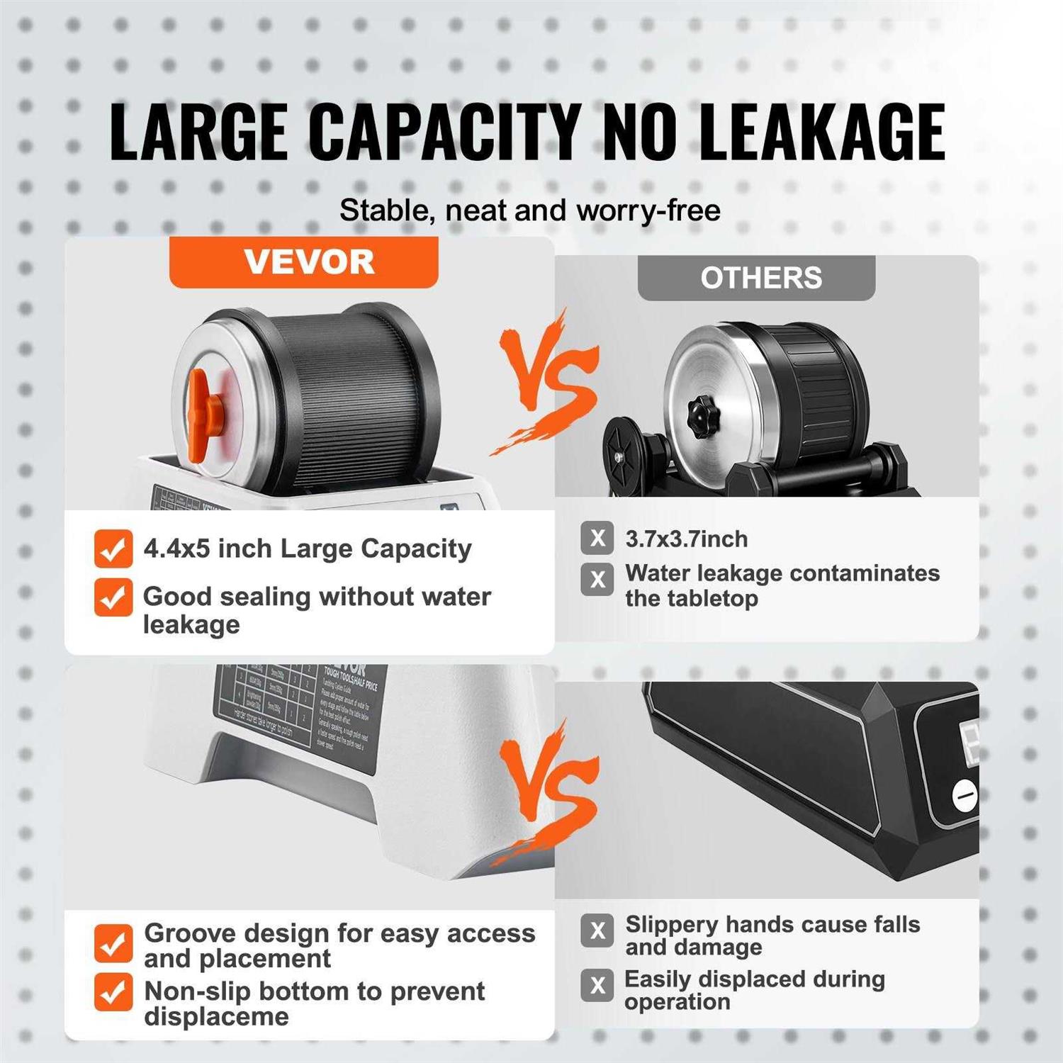 VEVOR Direct Drive Rock Tumbler Kit 4-Speed/9-Day Timer - Cheap Fitting