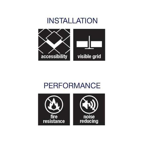 Armstrong CEILINGS Grenoble 2 ft. x 4 ft. Lay-in Ceiling Tile - Cheap Fitting