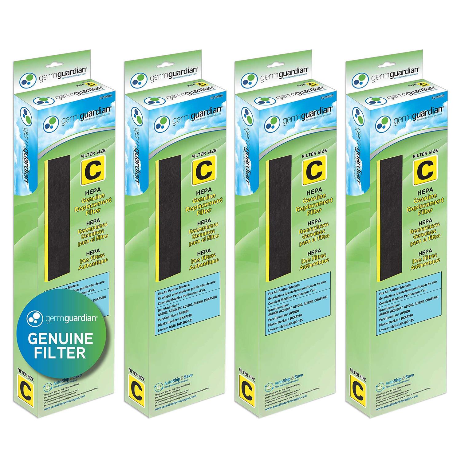 GermGuardian Air Purifier Filter FLT5000 Genuine HEPA Replacement Filter C for AC5000 - Cheap Fitting