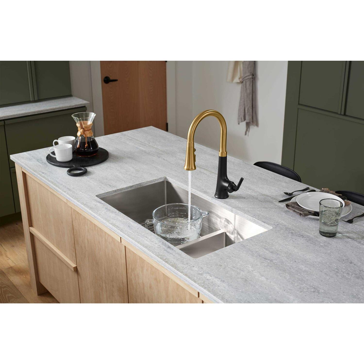 Kohler K-23764-BMB Tone Pull-down Single-Handle Kitchen sink Faucet - Cheap Fitting