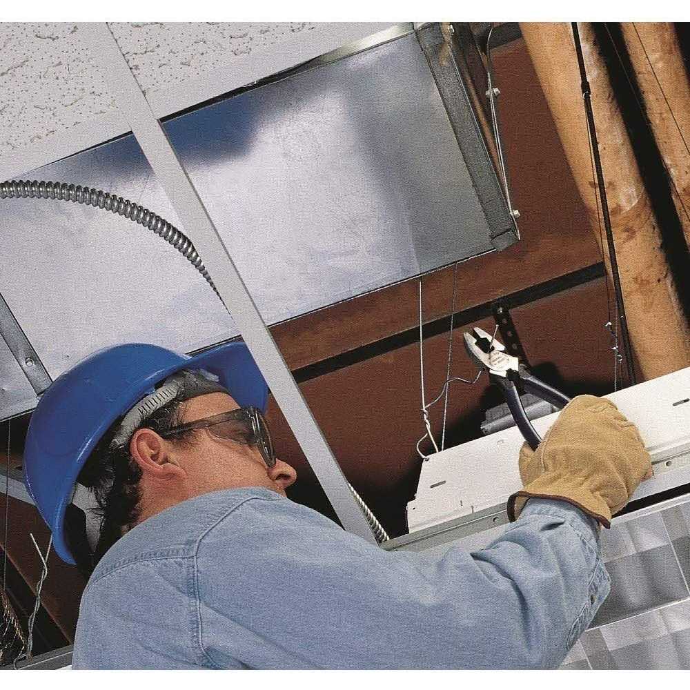 Klein Tools D213-9ne Pliers 9-Inch Side Cutters High Leverage Linesman Pliers cut Copper Aluminum and other Soft Metals - Cheap Fitting