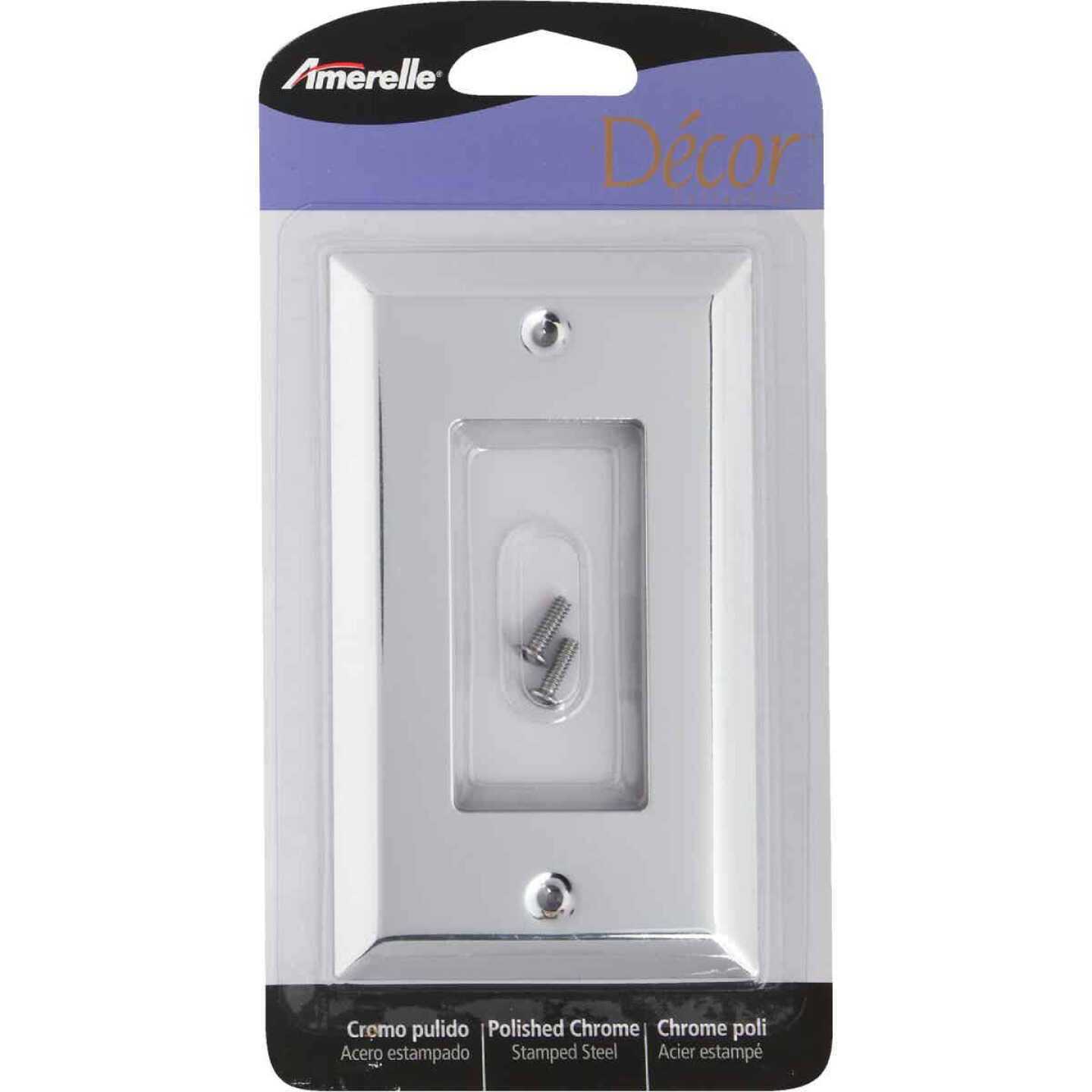 Century Polished Chrome Steel 1-Rocker Wall Plate - Cheap Fitting