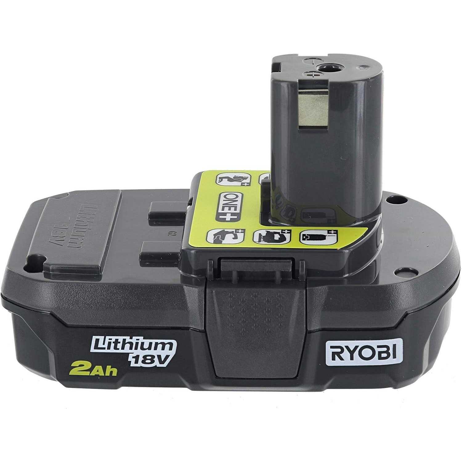 Ryobi P190 2.0 Amp Hour Compact 18V Lithium Ion Battery w/ Cold Weather Performance and - Cheap Fitting