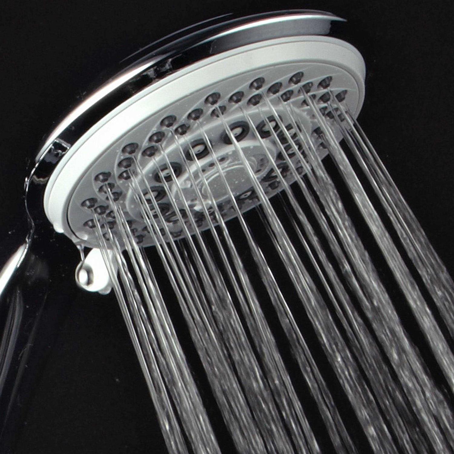HotelSpa Instant-Mount Drill-Free Height/Angle Adjustable 30-Setting SpiralFlo 3-Way Shower Head / Handheld Showerhead Slide Bar - Cheap Fitting