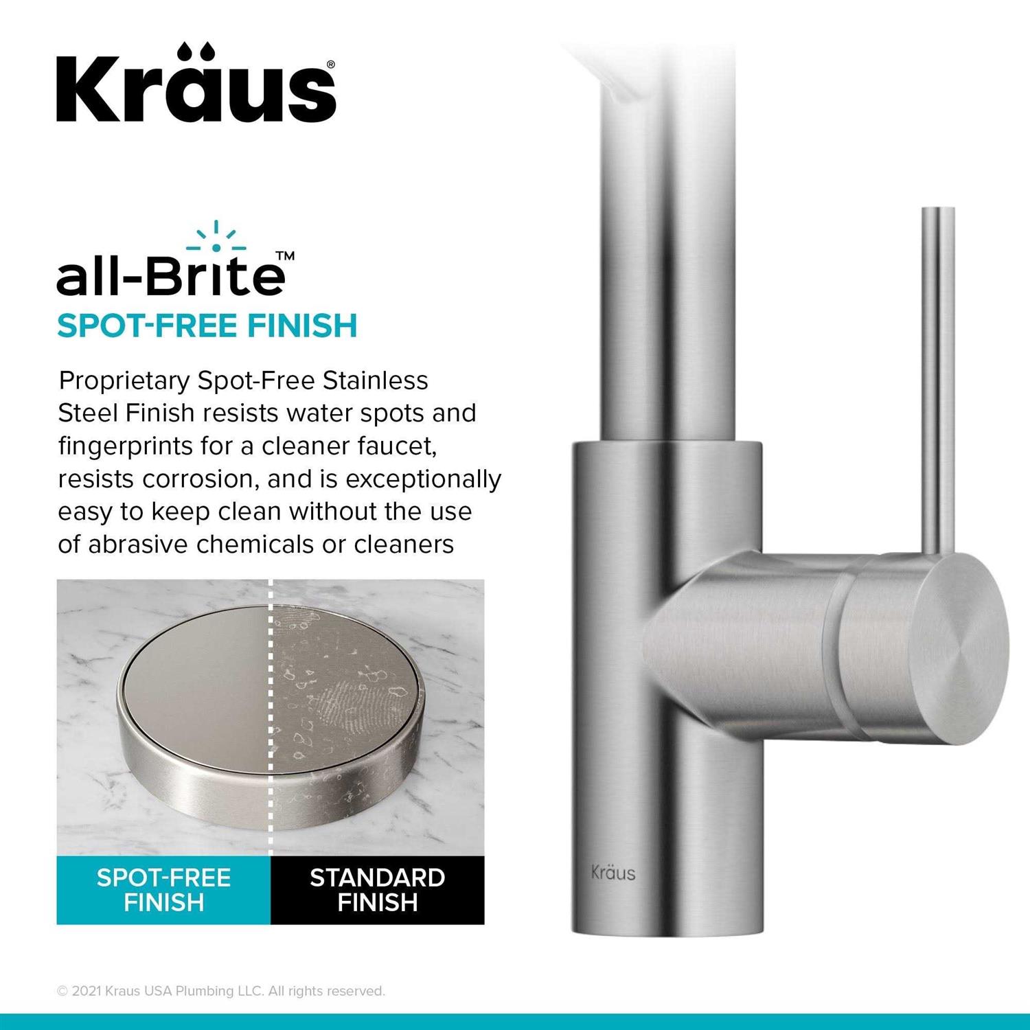Kraus Oletto Commercial Pull-Down Single Handle Kitchen Faucet KPF-2631CH - Cheap Fitting
