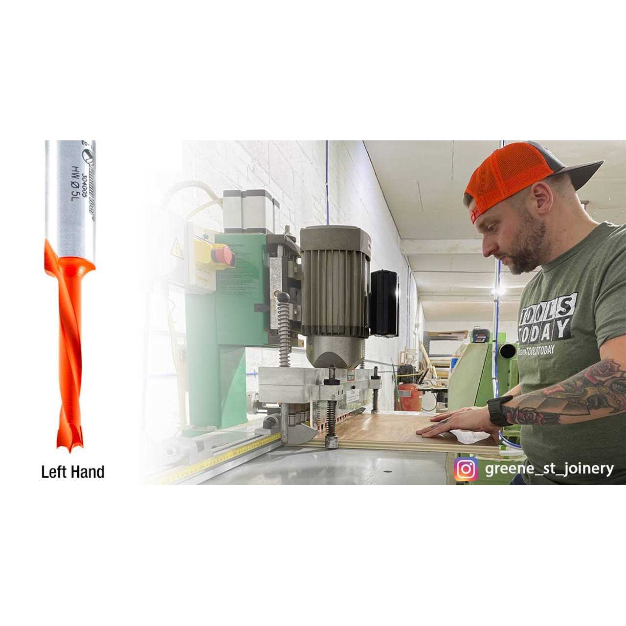 Amana HBM-102 3-Pc Hinge Boring 57 Long x 10mm Shank Carbide Tipped Bit Set - Cheap Fitting