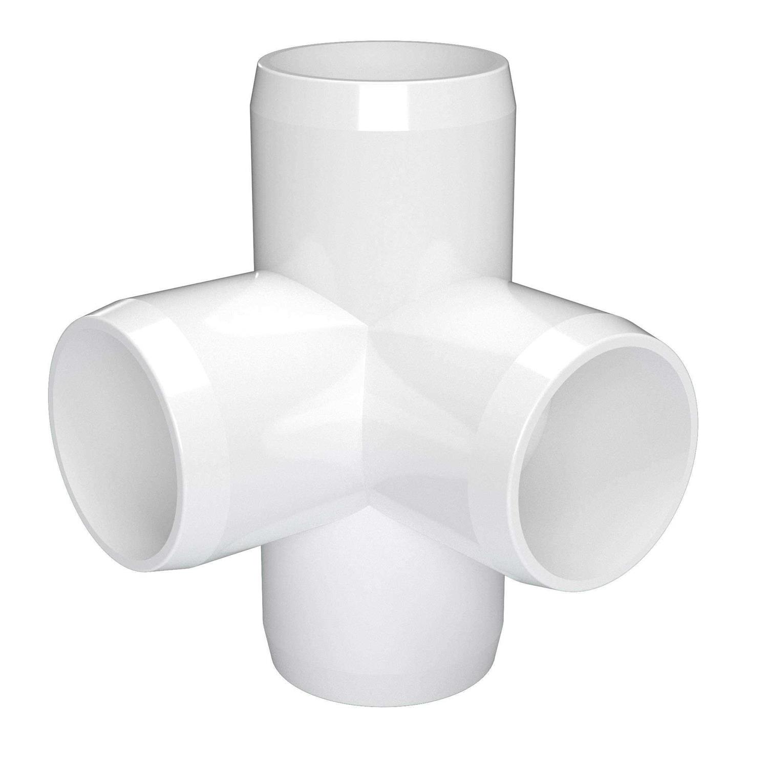Formufit 1/2 in. Furniture Grade PVC 4-Way Tee - Cheap Fitting
